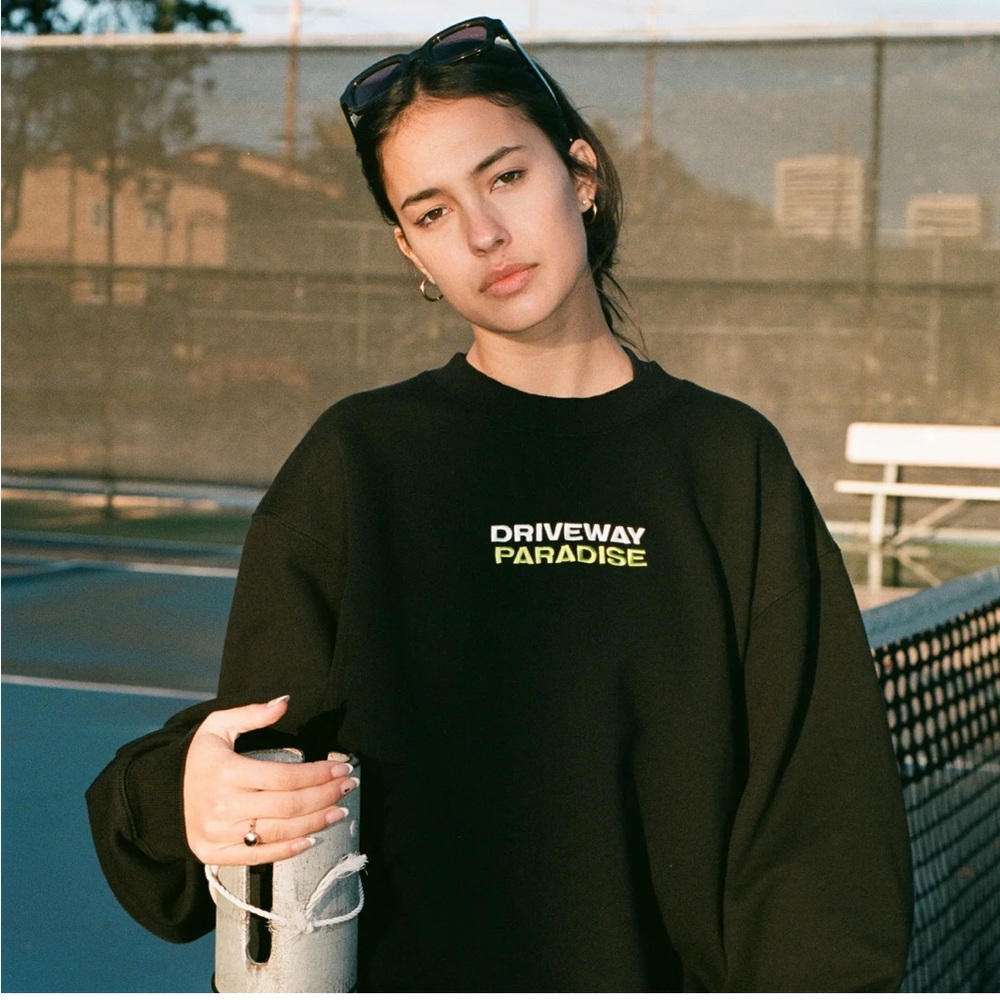 Driveway Paradise Classic Crewneck in Black